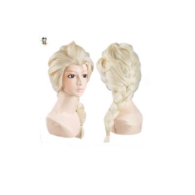 China Elsa Braided Party Fancy Dress Braided Movie Cosplay Synthetic Wigs HPC-1320 for sale