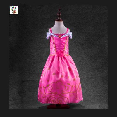 China Hot Sale Pink Princess Cosplay Party Costumes Polyester Movie Kids HPC-3094 for sale