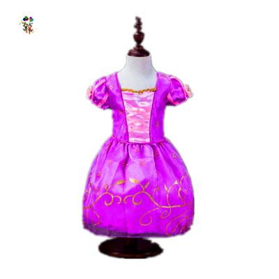 China Purple Princess Polyester Movie Cosplay Party Fancy Dress Kids Costumes HPC-3098 for sale