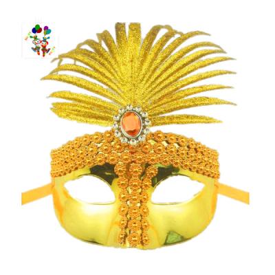 China Cheap Venetian Venetian Mardi Gras Masquerade Dance Carnival Party Cheap Mardi Gras Gold Masquerade Dance Mask HPC-0495 for sale