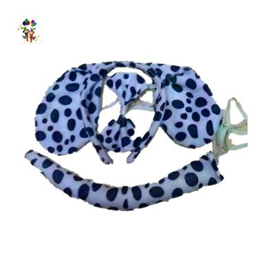 China Fleece Tie Tail Set Dog Ears Party Fancy Dress Party Animal Headbands HPC-3804 for sale