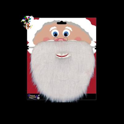 China Father Christmas Party Fancy Dress Funny White Plush Toy Santa Beard HPC-0302 for sale