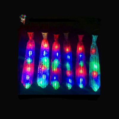 China Cheap Party Costume Led Light Cheap Party Costume Colors Led Light Sequin Ties HPC-3113 for sale