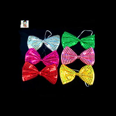 China Large Cheap Costume Sequin Party Tie Individual Colors Bow Ties HPC-3121 for sale