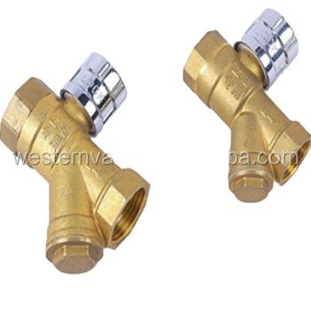 China General Filter Brass Ball Valve And Y Type Ball Valve With Sand Polished for sale