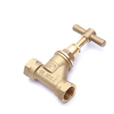 China British Standard 1/2 Inch General Brass T Handle Stop Valve BS1010 PN40 for sale