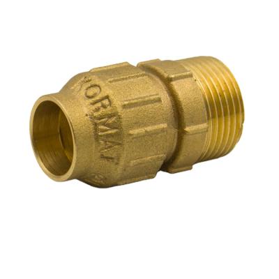 China Pipe lines connect male thread compression fitting adapter pe tube fitting brass material pipe fitting PE for sale