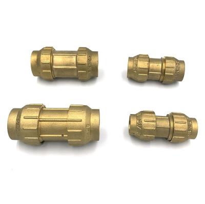 China DN17 High Quality Brass Products Double-end PE Forged Pipe Fitting Directly for sale