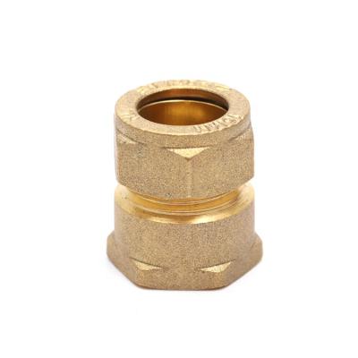 China Popular Chinese Factory Brass High Pressure Forged Brass Compression Coupling Fitting For Pipe for sale