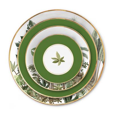 China Stocked Ceramic Dishes New Dishes Sets Dinnerware Wedding Party Marbles Sets Bone China for sale