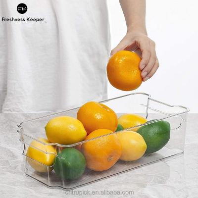 China Freshness Preservation BPA Free Plastic Pantry Refrigerator Fridge Organizer Bins For Freezer Buffet for sale