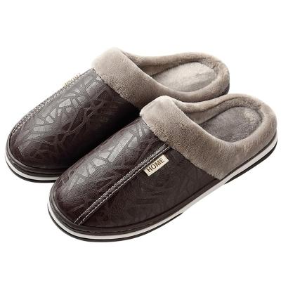 China Baiyi winter slippers men's and women's bedroom cotton anti-skid high quality shoes waterproof fur slippers for sale