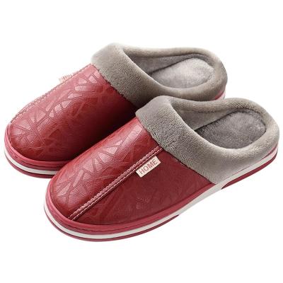 China Cushioning baiyi autumn and winter classic fur slippers non-slip warm shoes waterproof cotton slippers for men and women for sale