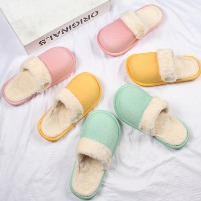 China Fashion Trend Baiyi Cotton Slippers Cotton Indoor Waterproof Washable Shoes Slippers Wear-resistant Women for sale