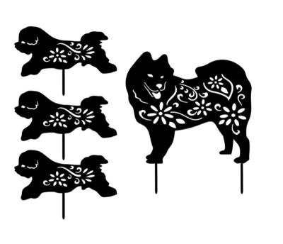 China High Quality Acrylic Garden Map China Black Dog Set Animal Silhouette Art Decoration Decoration for sale