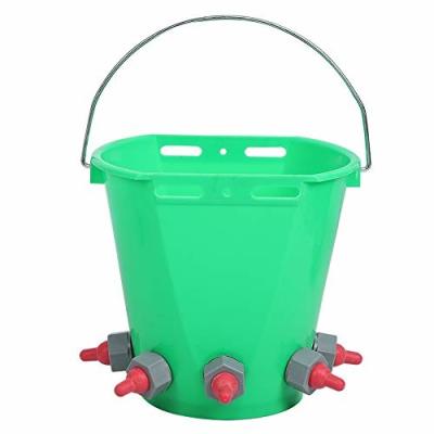 China 8L Capacity Lamb Sheep Milk Feeder Bucket Plastic Multiple Nipples Calf Milk Bucket for sale