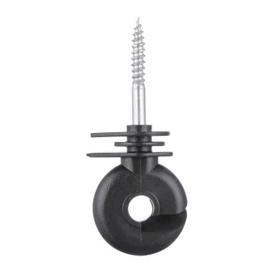 China Round Shape Wood Post Insulators Lightweight Screw In Fence Insulators for sale