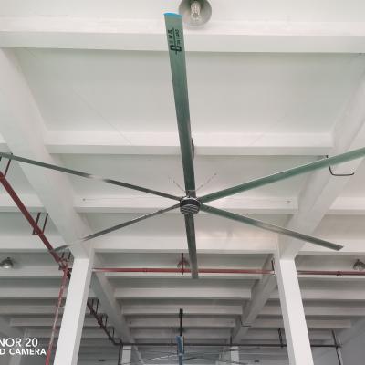 China Ventilador de tecto industrial de alumínio com lâmina de liga de alumínio 24ft 1.5kw Ventiladores HVLS de tecto grande à venda