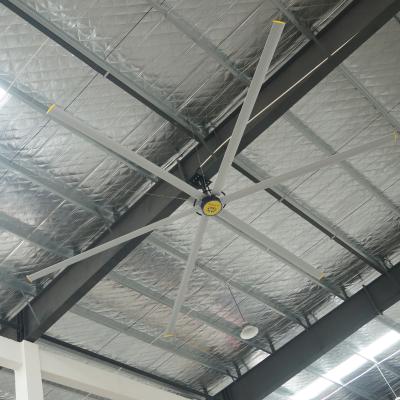 Cina Materiale di lamina di alluminio Ventilatore di soffitto industriale Ventilatore di soffitto HVLS grande 7,3 m in vendita