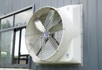 China Galvanized Steel Poultry Cooling Circulation Fan With Air Volume And Double Layer PE Frame for sale