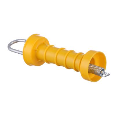 Chine La porte isolée de Handle Electric Fence de barrière manipulent la couleur jaune avec la poignée en plastique et le crochet galvanisé à vendre