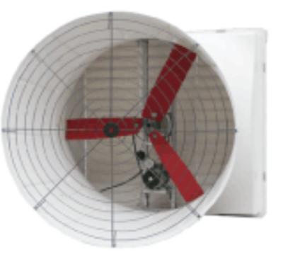 China YDA018 6 Fiberglass Blades 250W Wind Exhaust Fan for sale