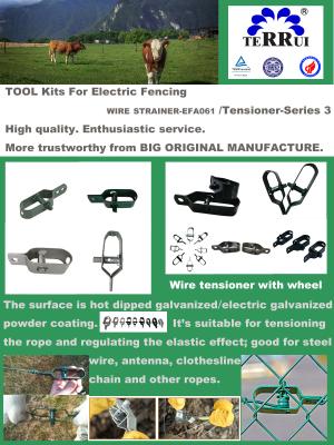 Cina Recinto di alluminio Strainers di Wire Tensioner Electric del recinto della bobina dell'OEM in vendita