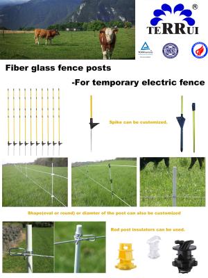 China Heavy Duty 10mm EST112SL Fiberglass Electric Fence Post for sale