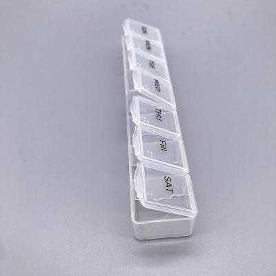 China PP Fashion Pill Box Plastic 7 Day Storage Dispenser Pill Box for sale