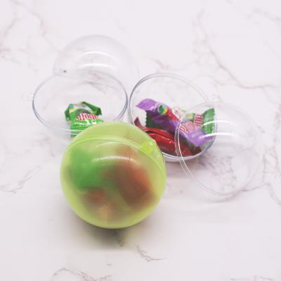 China Recycled Christmas Food Grade Materials Transparent Airtight Container Jar Elegant Wedding Candy Ball Plastic Box for sale