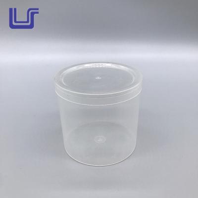 China Recycled Materials Clear Round Shape Plastic Candy Containers, Plastic Cookie Container, Round Shape Small Size Plastic Container for sale