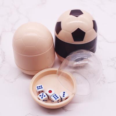 China Simple Custom Logo Brand Gold Personalized Party Bar KTV Casino Box Set Plastic Shaker Dice Cup for sale