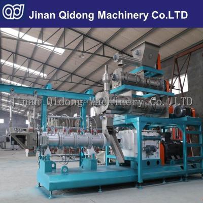 China Jinan Qidong new model twin screw extruder of fish for dog food, fish feed for sale