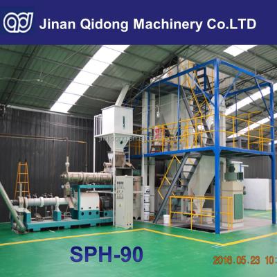 China Jinan Qidong fish extruder feed fish SPH-90 floating and sinking machine for sale