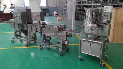 China Automatic Hamburger Patties 500kg/h Hamburger Patty Machine, Coating Beating Breading Production Line, Powder Coating Machine for sale