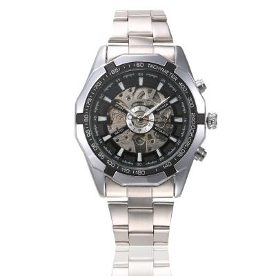 China Hot Selling Fashion New Style Stainless Steel Top Strap WINNER WINNER Luminous Hands Brand Men Hot Selling Mechanical Automatic Wrist Watch for sale