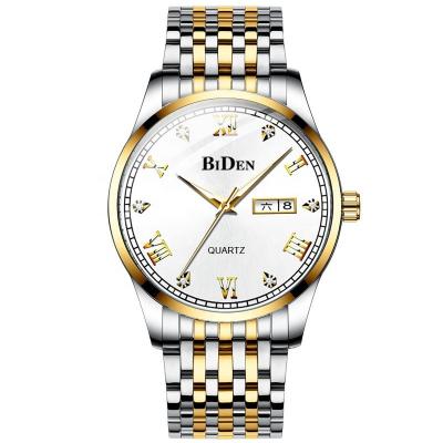 China Wholesale Biden Fashion Design Stainless Steel Strap Day/Date 0263 Calendar Quartz Movement Business Waterproof Men Hand Wrist Watch for sale