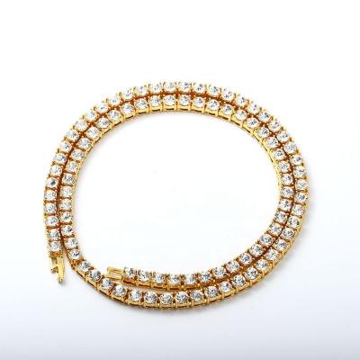 China Luxury Hot Selling Men's Jewelry Luxury Resin Rhinestone Diamonds Ice Out Thick Tennis Alloy Chain Necklace for sale