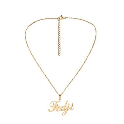 China Fashion applied to women and men design stainless steel name and custom style jewelry chain pendant necklace for sale