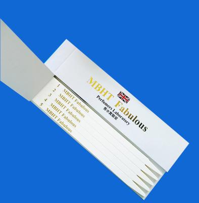 China Promotion Providing Customized Perfume Test Paper Booklet Scented Oil Test Paper Booklet Scent Test Strip Blotter Booklet for sale