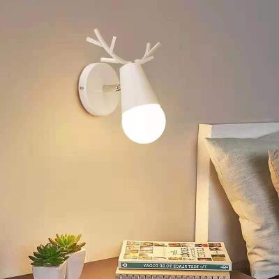 China Modern/Nordic Lampshade Without Light Source Black Antlers Wall Lights With Plug In Rope Lamps For Bedroom Reading for sale