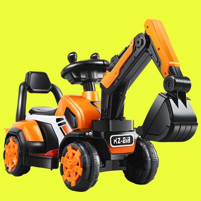 China Fully Electric Type Toddler Excavator Electric Digging Arm With Music Light Pretending To Play Electric Truck Kid Car for sale