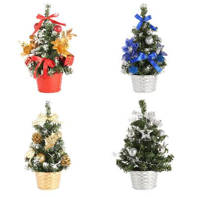 China Chirstmas Decor Mini Artificial Tree Christmas Ornaments Family Christmas Gift 20CM Christmas Tree Decoration for sale