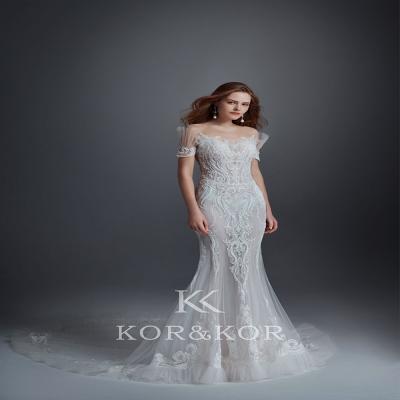 China Anti-Static Vestidos de noiva Mermaid Wedding Dress Kor Kor Wedding Dress Long Prom Dress KK11010 for sale