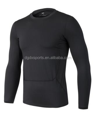 China Baselayer Cool Dry Mock Antibacterial Mens Compression Long Sleeve T Shirts for sale