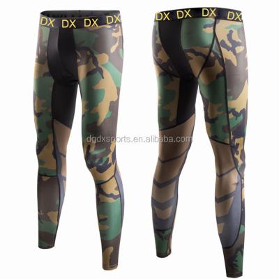 China Full OEM Antibacterial Sublimation Printed Mens Custom Compression Pants for sale