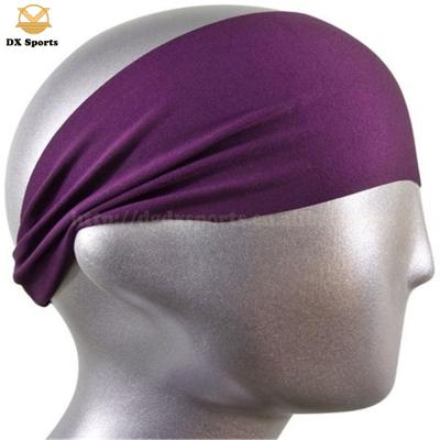 China Sports Headband Wrap Yoga Hair Quick Dry Fit Printed Elastic Head Band For Girls for sale