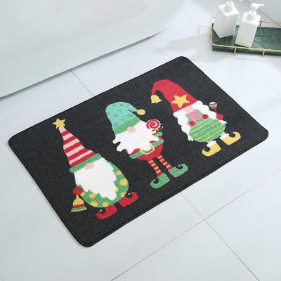 China Hot Sale Creative Cute Santa Claus Carpet Bathroom Living Room Washable Non Slip Carpet for sale