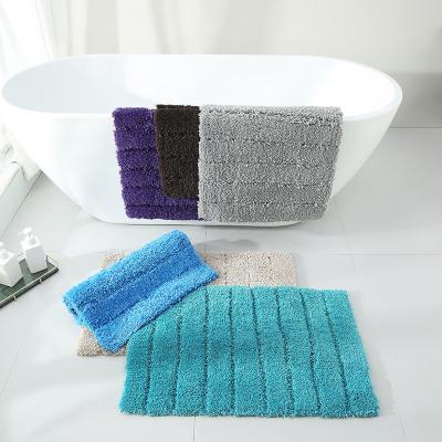 China New Retro Washable Minimalist Solid Assembled Thick Wear-Resistant Mat Water Absorption Anti Slip Bathroom Floor Mat for sale