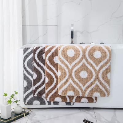 China Washable Customized Sizes Modern High Quality Covers Microfiber Tufted Bath Mat Non-Slip Soft Carpet for sale